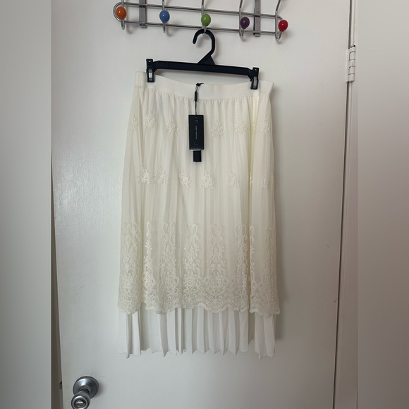 Robert Rodriguez Cream Lace Midi Skirt- Nwt - Picture 1 of 5